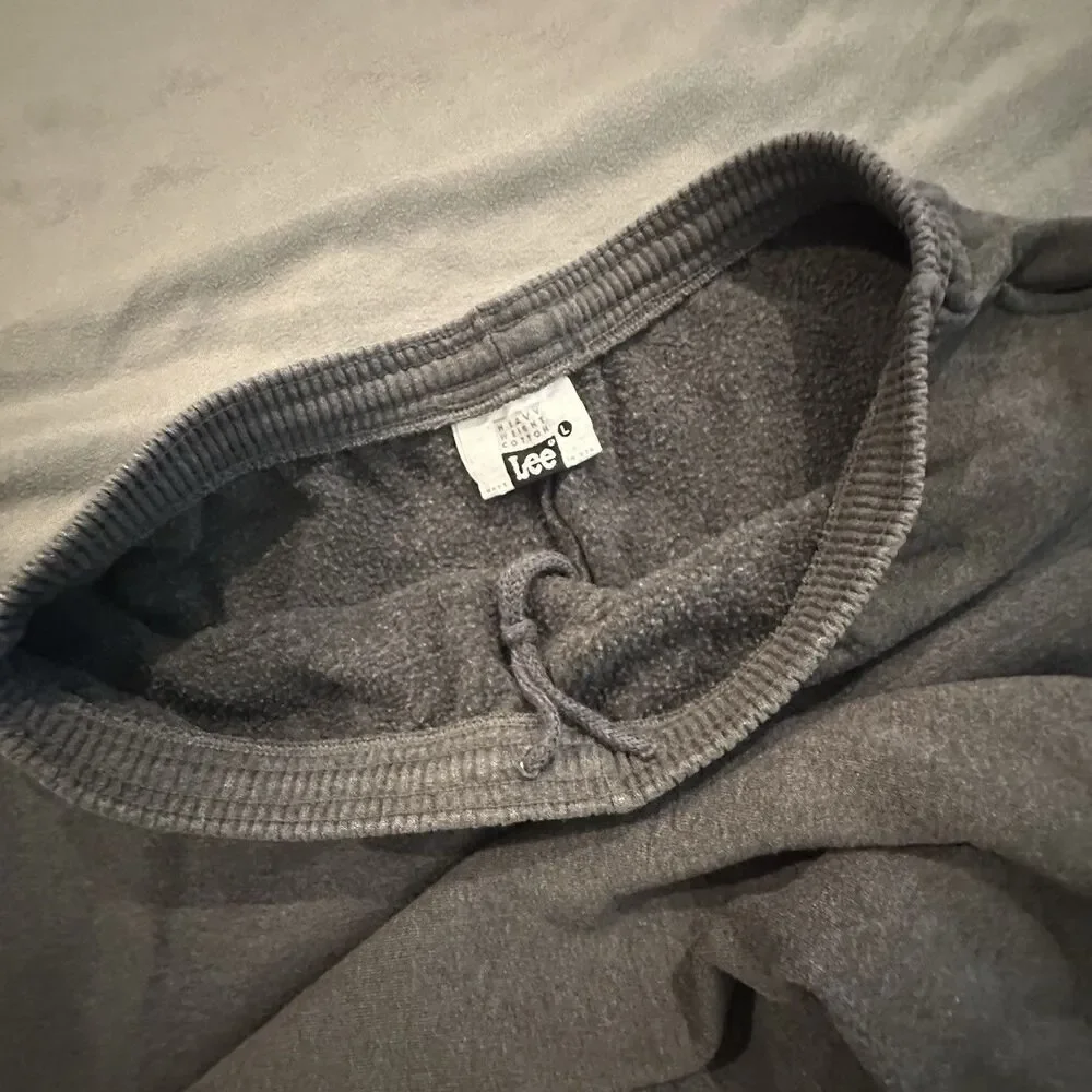 Vintage 90s Lee Heavyweight Sweatpants Mens L Cotton Made in USA Tapered Casual